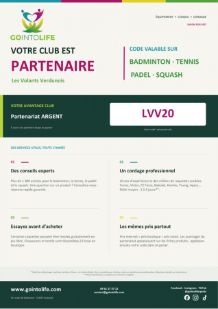 Les Volants Verdunois renouvellent leur partenariat avec Go Into Life pour 2026-2027